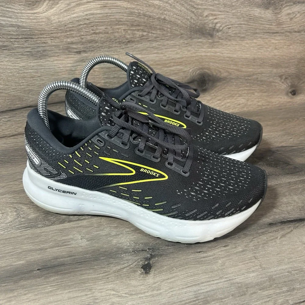 Brooks Glycerin 20 Men's Size 8 B  Running Shoes gray Yellow